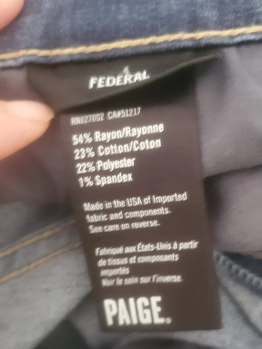 PAIGE Federal Slim Straight Jeans Men's Size 36